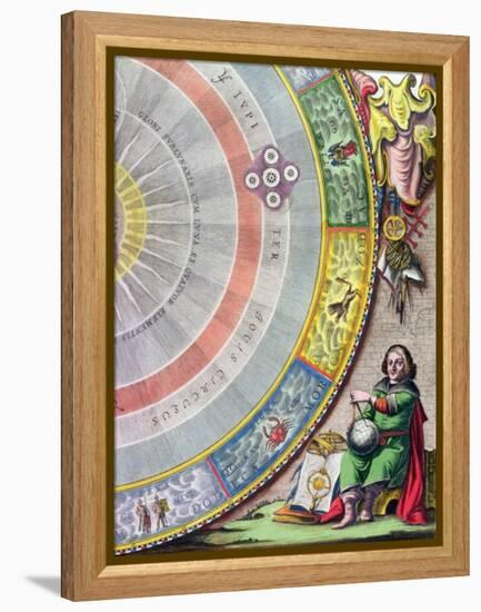 Nicolaus Copernicus, Polish astronomer, (1660-1661)-Andreas Cellarius-Framed Premier Image Canvas