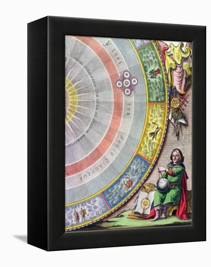 Nicolaus Copernicus, Polish astronomer, (1660-1661)-Andreas Cellarius-Framed Premier Image Canvas