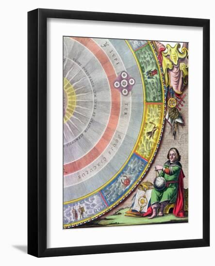 Nicolaus Copernicus, Polish astronomer, (1660-1661)-Andreas Cellarius-Framed Giclee Print