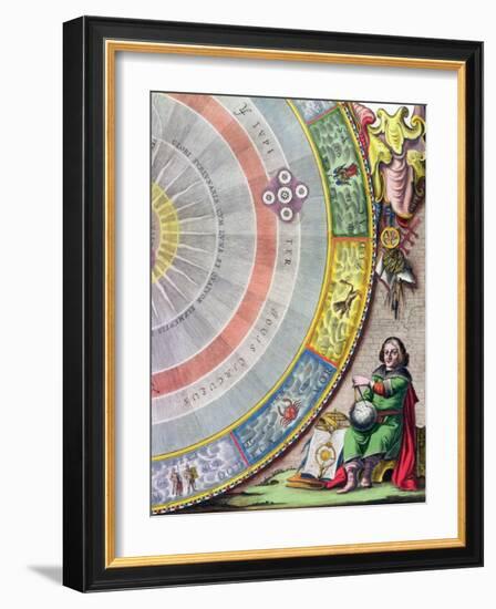 Nicolaus Copernicus, Polish astronomer, (1660-1661)-Andreas Cellarius-Framed Giclee Print