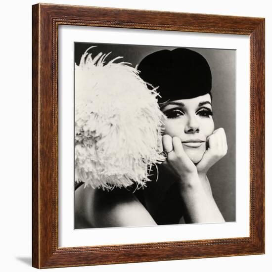 Nicole de la Marge in a Peter Shepherd Velvet Cap, 1965-John French-Framed Giclee Print