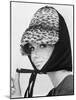 Nicole de la Marge in an Otto Lucas Jersey Scarf over an Ocelot Hat, 1964-John French-Mounted Giclee Print