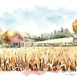 Countryside Autumn Barn I-Nicole DeCamp-Art Print