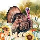 Elegant Thanksgiving Turkey Pair-Nicole DeCamp-Art Print