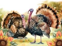 Elegant Thanksgiving Turkey II-Nicole DeCamp-Art Print