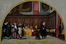 Columbus Refuting the Dominican Friars in the Conferences at Salamanca-Nicolo Barabino-Mounted Giclee Print