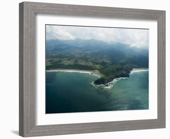 Nicoya Peninsula from the Air, Costa Rica, Central America-R H Productions-Framed Photographic Print