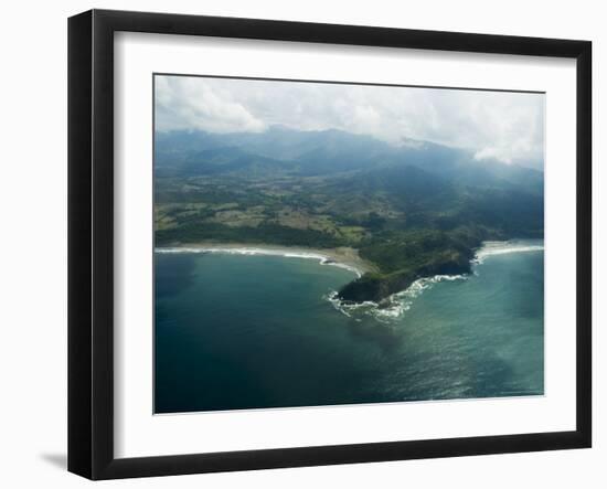 Nicoya Peninsula from the Air, Costa Rica, Central America-R H Productions-Framed Photographic Print