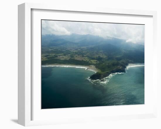 Nicoya Peninsula from the Air, Costa Rica, Central America-R H Productions-Framed Photographic Print