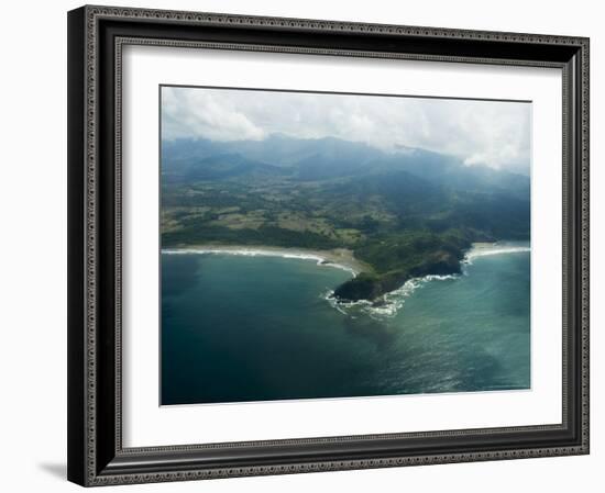 Nicoya Peninsula from the Air, Costa Rica, Central America-R H Productions-Framed Photographic Print