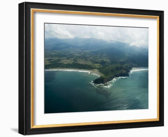 Nicoya Peninsula from the Air, Costa Rica, Central America-R H Productions-Framed Photographic Print