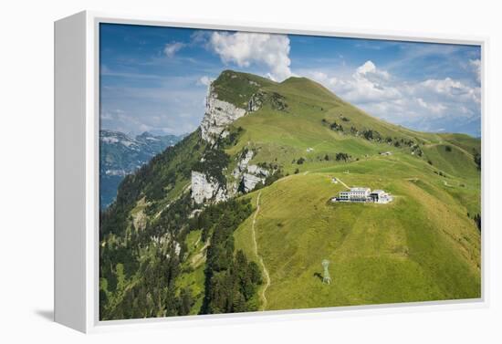 Niderbauen, Mountain Seelis, Aerial Picture, Emmetten, Zentralschweiz, Region of Vierwaldstättersee-Frank Fleischmann-Framed Premier Image Canvas