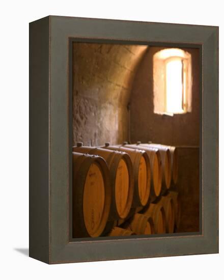 Niebaum-Coppola Estate Winery Wine Cellar, Rutherford, Napa Valley, California-Walter Bibikow-Framed Premier Image Canvas