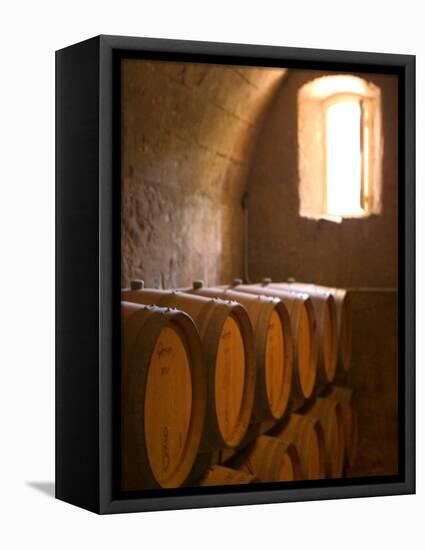 Niebaum-Coppola Estate Winery Wine Cellar, Rutherford, Napa Valley, California-Walter Bibikow-Framed Premier Image Canvas