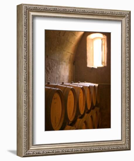 Niebaum-Coppola Estate Winery Wine Cellar, Rutherford, Napa Valley, California-Walter Bibikow-Framed Photographic Print