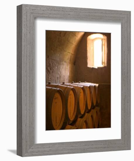 Niebaum-Coppola Estate Winery Wine Cellar, Rutherford, Napa Valley, California-Walter Bibikow-Framed Photographic Print