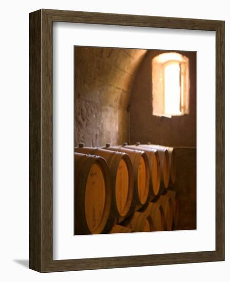 Niebaum-Coppola Estate Winery Wine Cellar, Rutherford, Napa Valley, California-Walter Bibikow-Framed Photographic Print