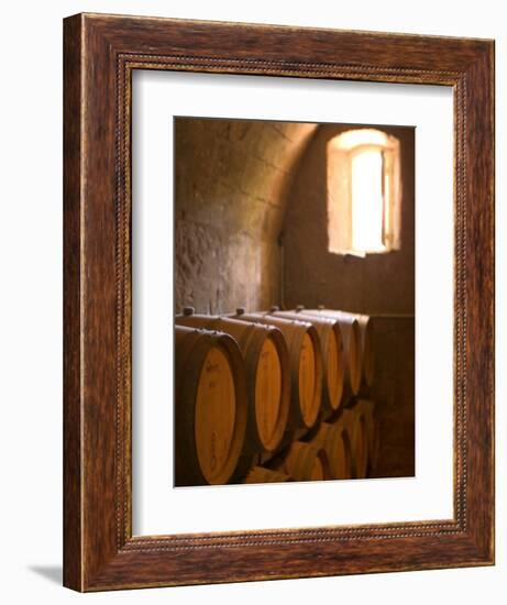 Niebaum-Coppola Estate Winery Wine Cellar, Rutherford, Napa Valley, California-Walter Bibikow-Framed Photographic Print
