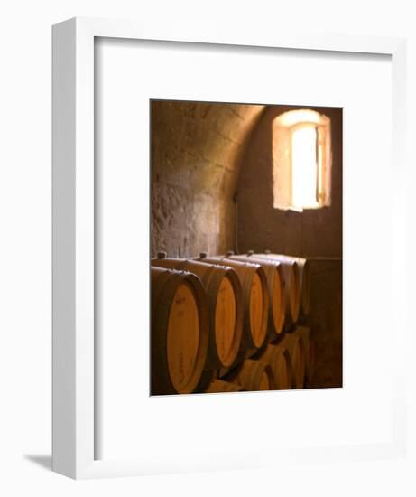 Niebaum-Coppola Estate Winery Wine Cellar, Rutherford, Napa Valley, California-Walter Bibikow-Framed Photographic Print