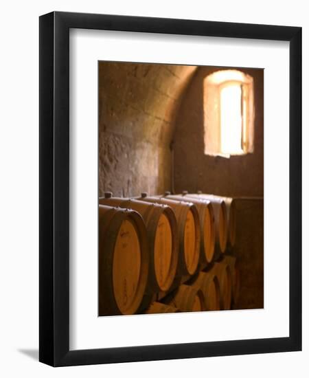 Niebaum-Coppola Estate Winery Wine Cellar, Rutherford, Napa Valley, California-Walter Bibikow-Framed Photographic Print