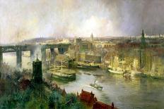 Newcastle Upon Tyne from the East, 1898-Niels Moller Lund-Framed Giclee Print
