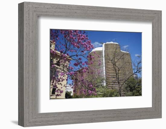 Niemeyer Building, Belo Horizonte, Minas Gerais, Brazil, South America-Ian Trower-Framed Photographic Print