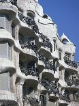 Balconies on the Casa Mila, a Gaudi House, in Barcelona, Cataluna, Spain-Nigel Francis-Framed Premier Image Canvas