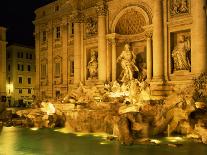 Trevi Fountain Illuminated at Night in Rome, Lazio, Italy, Europe-Nigel Francis-Photographic Print