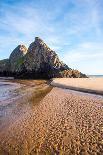 Pennard Pill Meets the Bristol Channel at Three Cliffs Bay, Gower, South Wales, UK-Nigel John-Premier Image Canvas