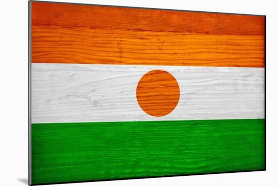 Niger Flag Design with Wood Patterning - Flags of the World Series-Philippe Hugonnard-Mounted Art Print
