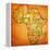 Niger on Actual Map of Africa-michal812-Framed Stretched Canvas