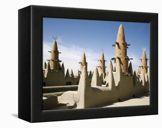 Niger, the Minarets of Kotaka Mosque, Mali-Nigel Pavitt-Framed Premier Image Canvas