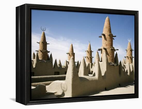 Niger, the Minarets of Kotaka Mosque, Mali-Nigel Pavitt-Framed Premier Image Canvas