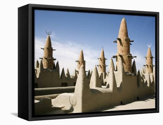 Niger, the Minarets of Kotaka Mosque, Mali-Nigel Pavitt-Framed Premier Image Canvas