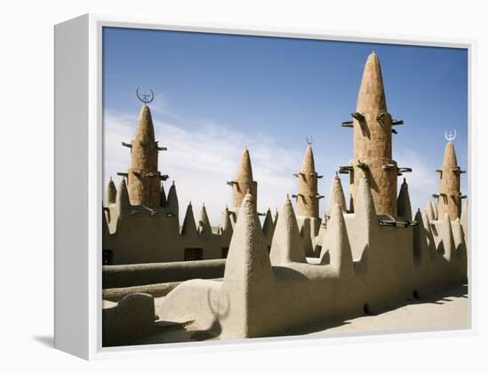 Niger, the Minarets of Kotaka Mosque, Mali-Nigel Pavitt-Framed Premier Image Canvas