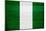 Nigeria Flag Design with Wood Patterning - Flags of the World Series-Philippe Hugonnard-Mounted Art Print