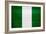 Nigeria Flag Design with Wood Patterning - Flags of the World Series-Philippe Hugonnard-Framed Premium Giclee Print