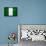 Nigeria Flag Design with Wood Patterning - Flags of the World Series-Philippe Hugonnard-Framed Stretched Canvas displayed on a wall