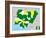 Nigeria Map-tony4urban-Framed Art Print