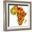 Nigeria on Actual Map of Africa-michal812-Framed Art Print