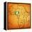 Nigeria on Actual Map of Africa-michal812-Framed Stretched Canvas