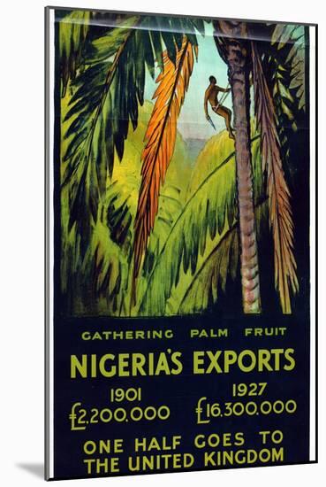 Nigeria's Exports - Gathering Palm Fruit-Gerald Spencer Pryse-Mounted Giclee Print