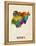 Nigeria Watercolor Map-Michael Tompsett-Framed Stretched Canvas