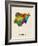 Nigeria Watercolor Map-Michael Tompsett-Framed Art Print