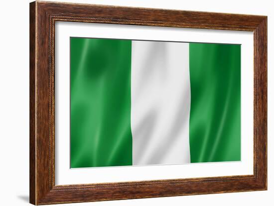 Nigerian Flag-daboost-Framed Art Print