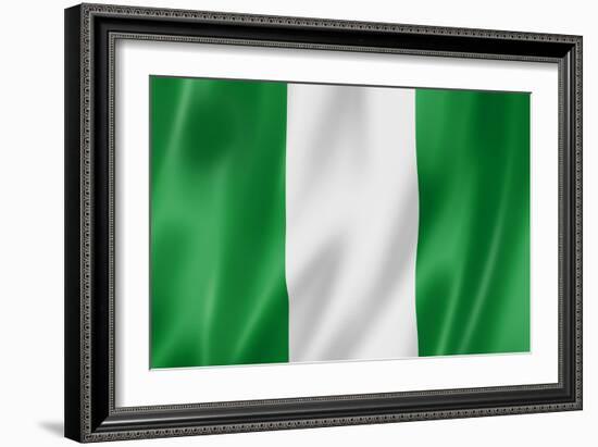 Nigerian Flag-daboost-Framed Art Print