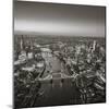 Night Aerial View of the Shard, River Thames, Tower Bridge and City of London, London, England-Jon Arnold-Mounted Photographic Print