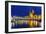 Night Amsterdam Canal and Basilica Saint Nichola-kavalenkava volha-Framed Photographic Print