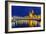 Night Amsterdam Canal and Basilica Saint Nichola-kavalenkava volha-Framed Photographic Print