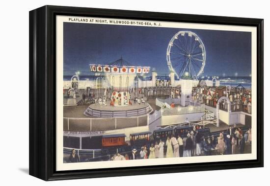 Night, Amusement Park, Wildwood-by-the-Sea, New Jersey-null-Framed Stretched Canvas